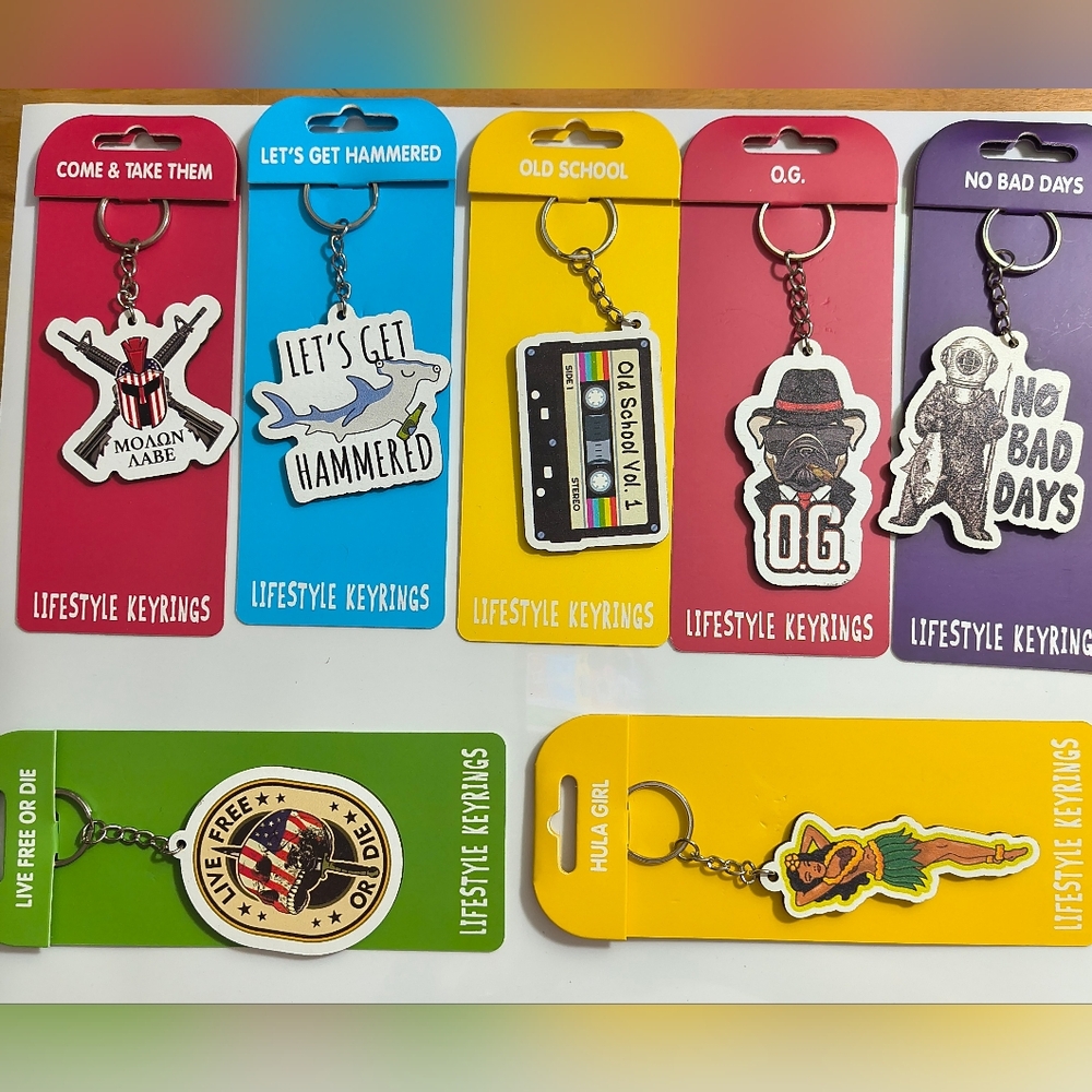 Wooden keychains